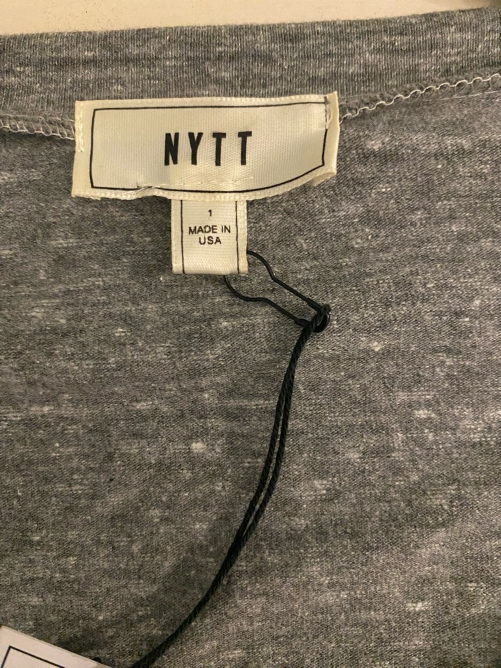 NWT NYTT Gray Asymmetric V-Neck Jersey Dress - Picture 7 of 10